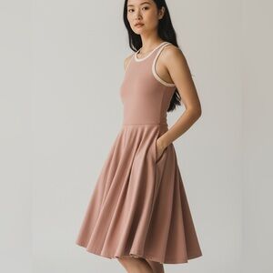 Daily Practice Peach and Cream Dress size small